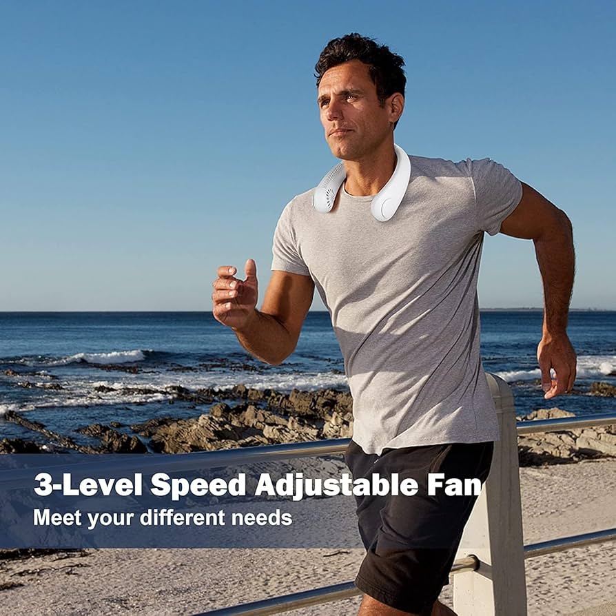 Smart Neck Fan | Instant Cooling with 4000mAh Rechargeable Battery 360°