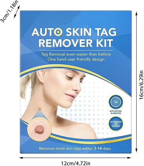 Skin Tag Removal Kit 2-in-1 | Complete Home Care Set with Cleaning Wipes