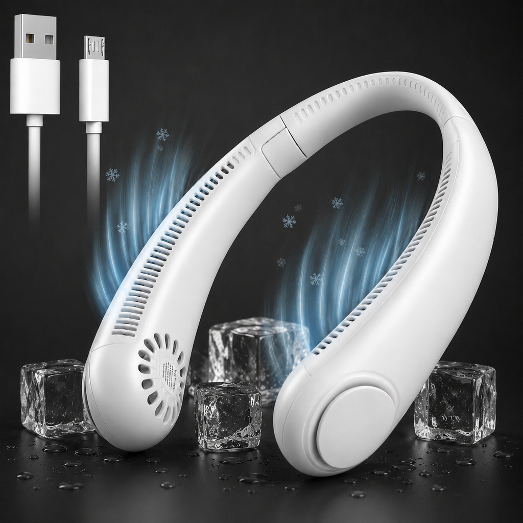 Smart Neck Fan | Instant Cooling with 4000mAh Rechargeable Battery 360°