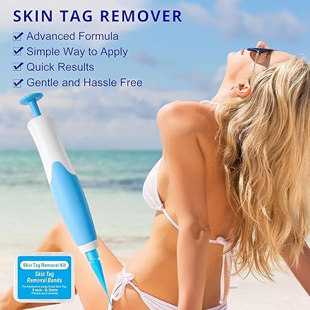 Skin Tag Removal Kit 2-in-1 | Complete Home Care Set with Cleaning Wipes