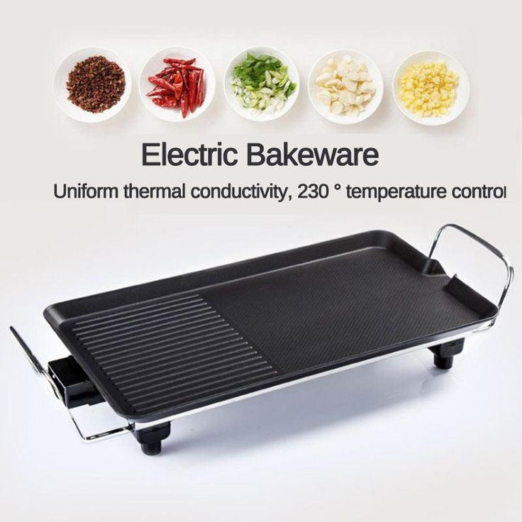 Electric Grill 3000w | Non-Stick Granite Coating for Family Gatherings, Summer & Travel