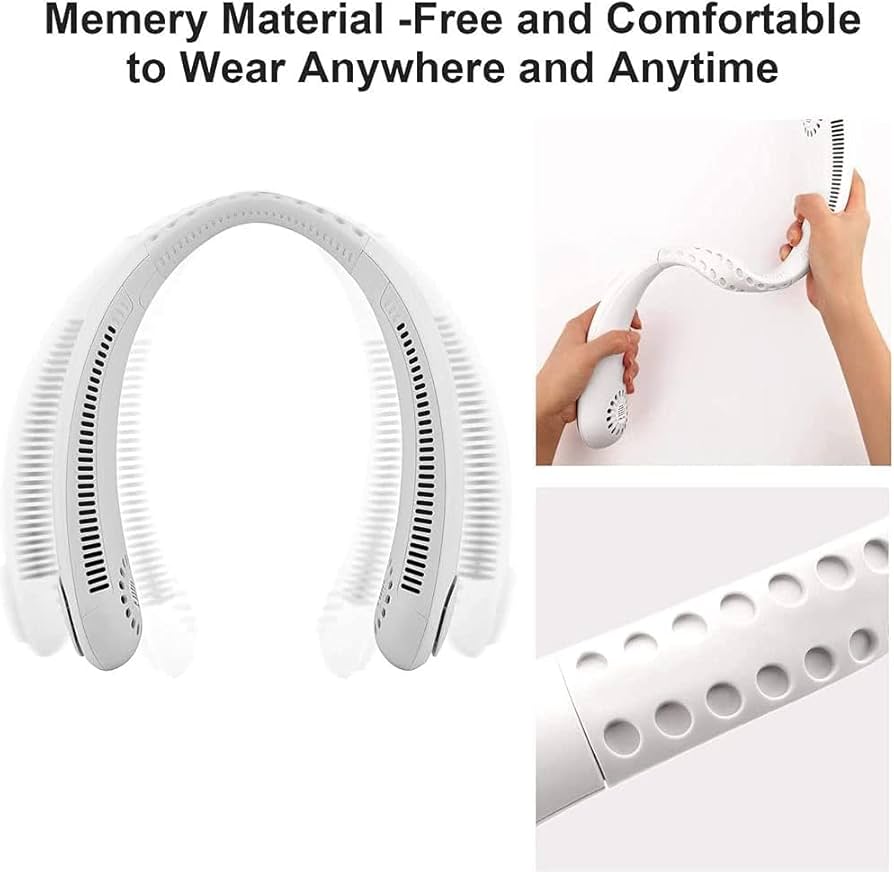 Smart Neck Fan | Instant Cooling with 4000mAh Rechargeable Battery 360°